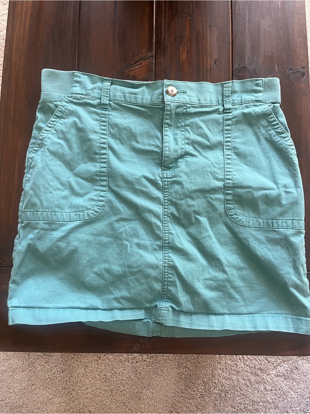 Lee Teal Cotton Skirt with Built In Shorts